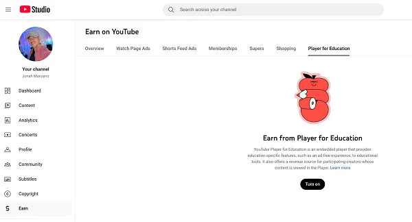 YouTube Player for Education