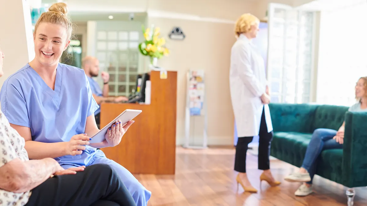 patients in doctor's office