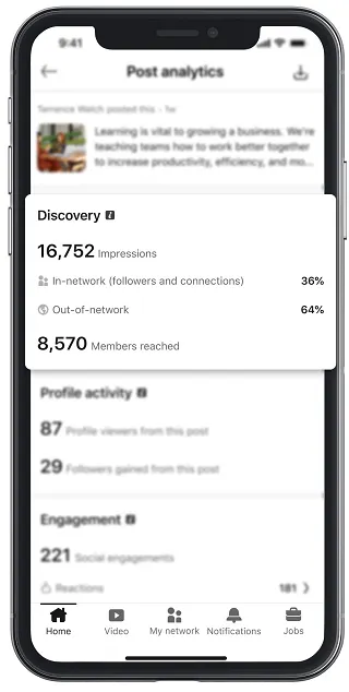 LinkedIn out of network reach