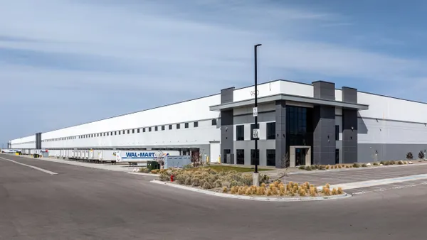The exterior of a Walmart distribution center in Salt Lake City.