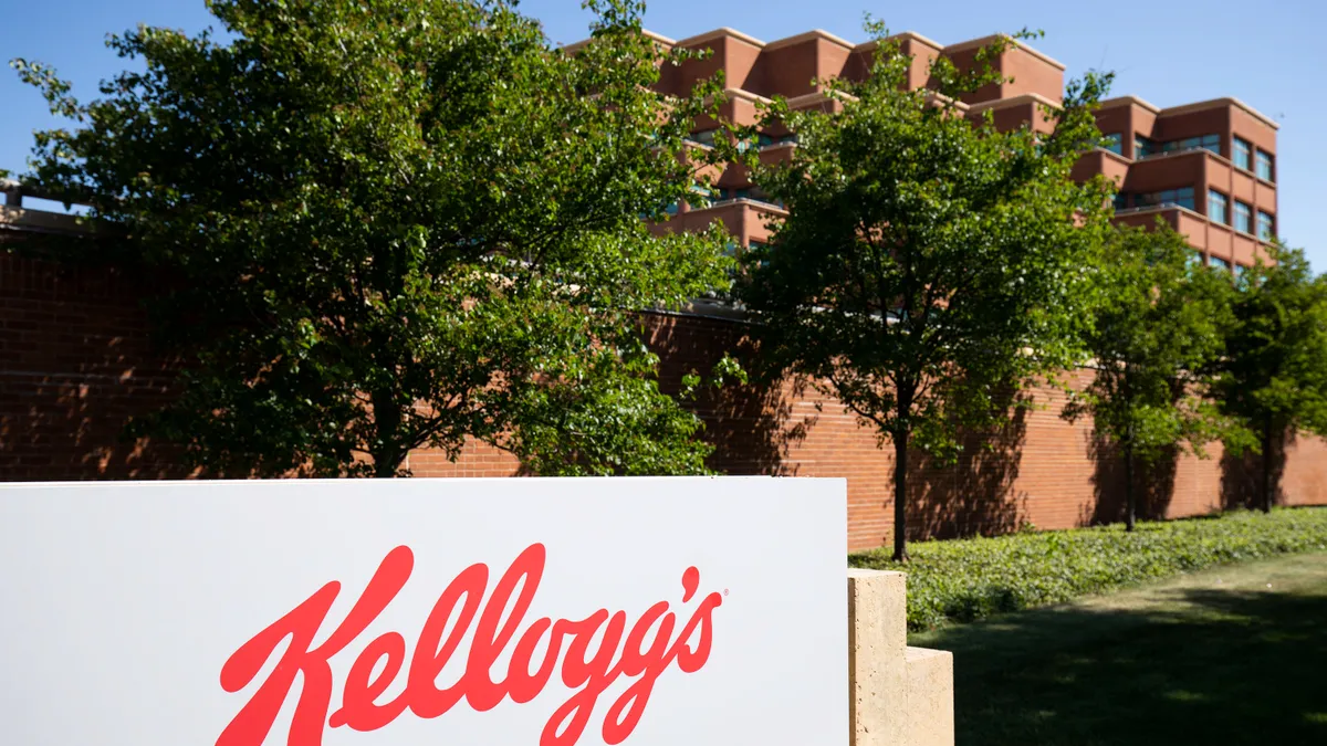 The Kellogg's World Headquarters is shown on June 21, 2022 in Battle Creek, Michigan.