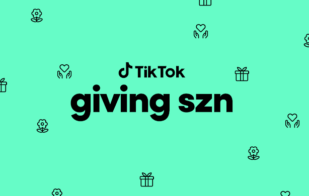 TikTok Giving Season banner