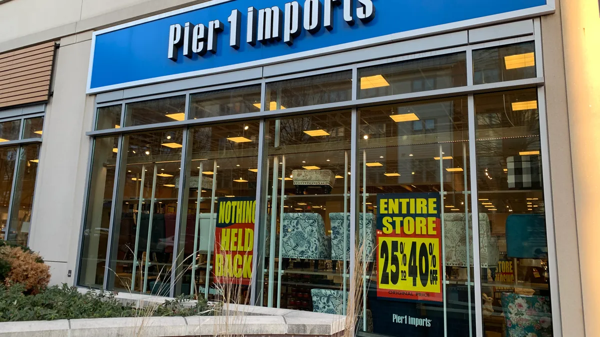 A Pier 1 store set to close