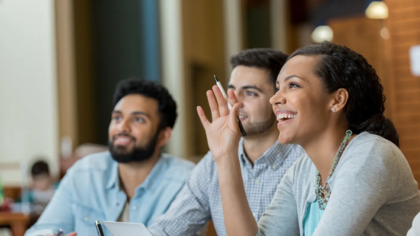 Adult students in learning environment