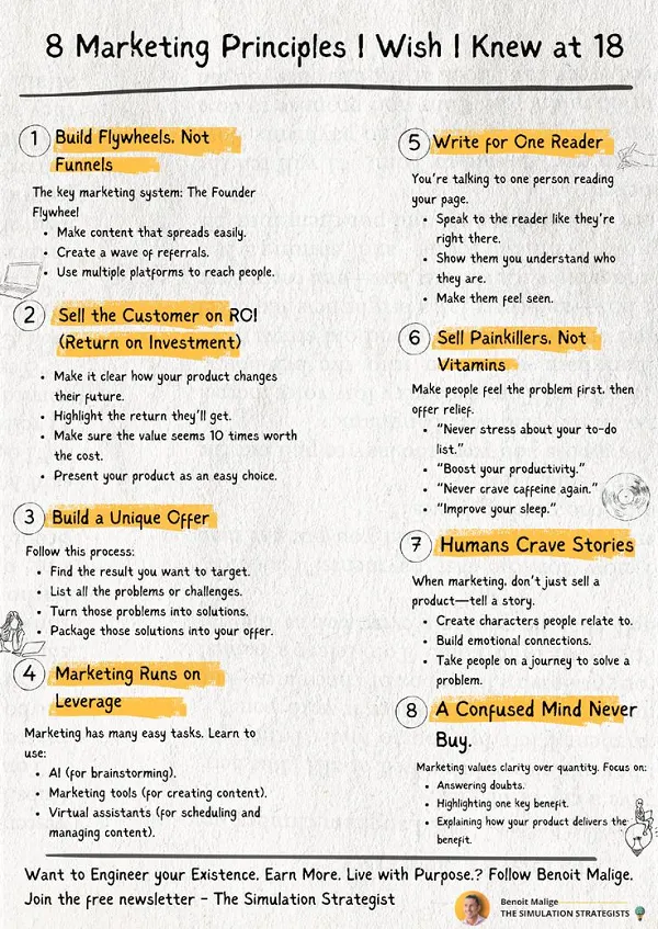 8 marketing principles infographic