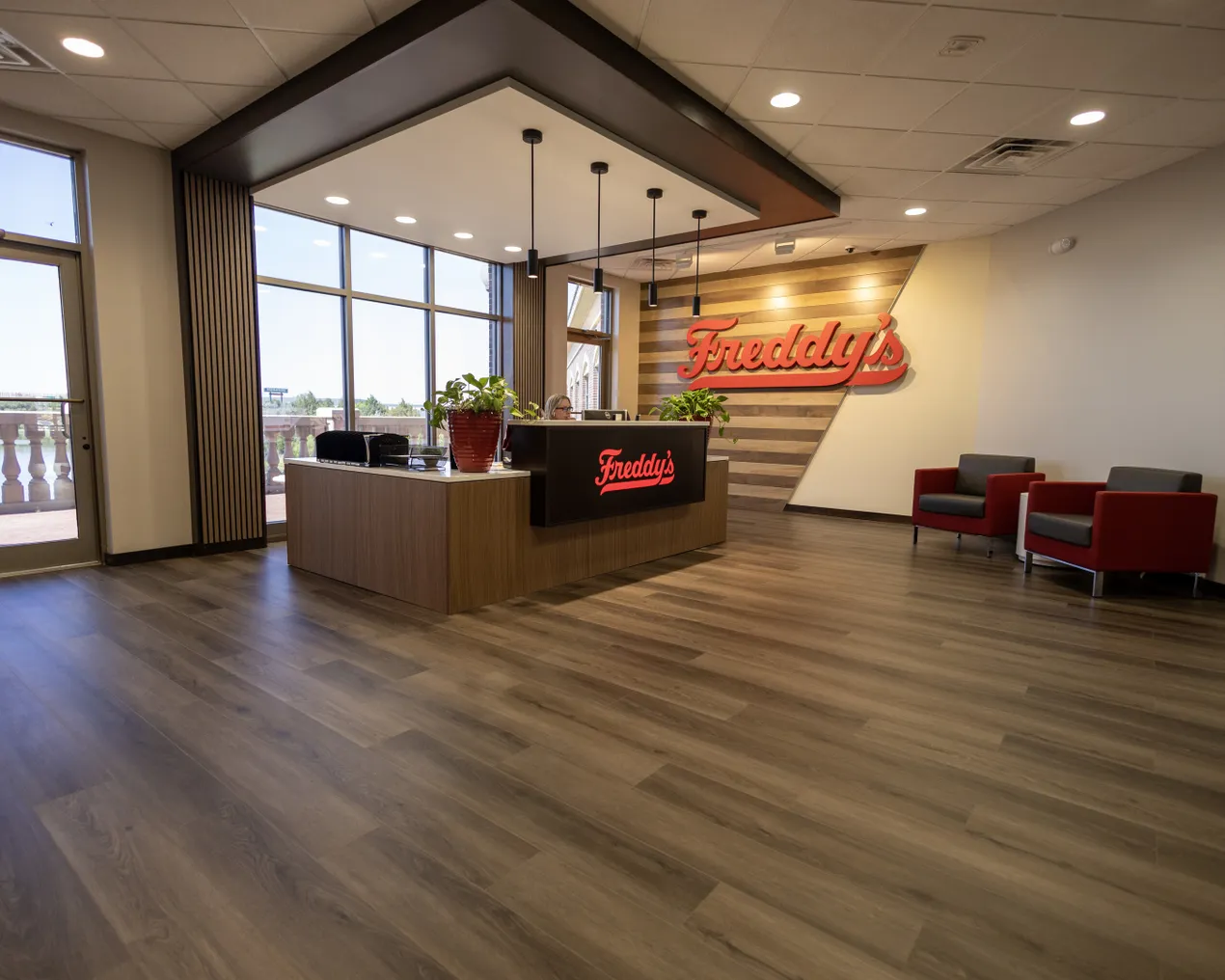 An image of the interior of Freddy's new training and innovation center.