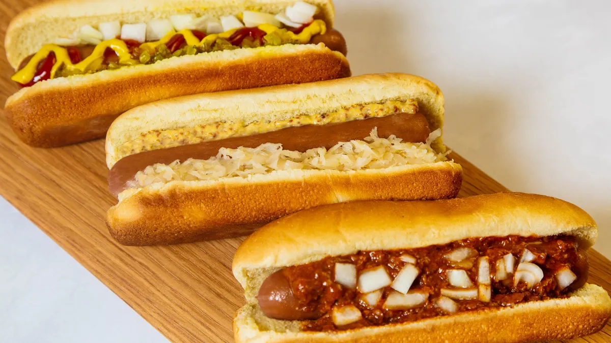 Upside Food made these cell-based hot dogs with the company's animal-component-free cell growth medium.