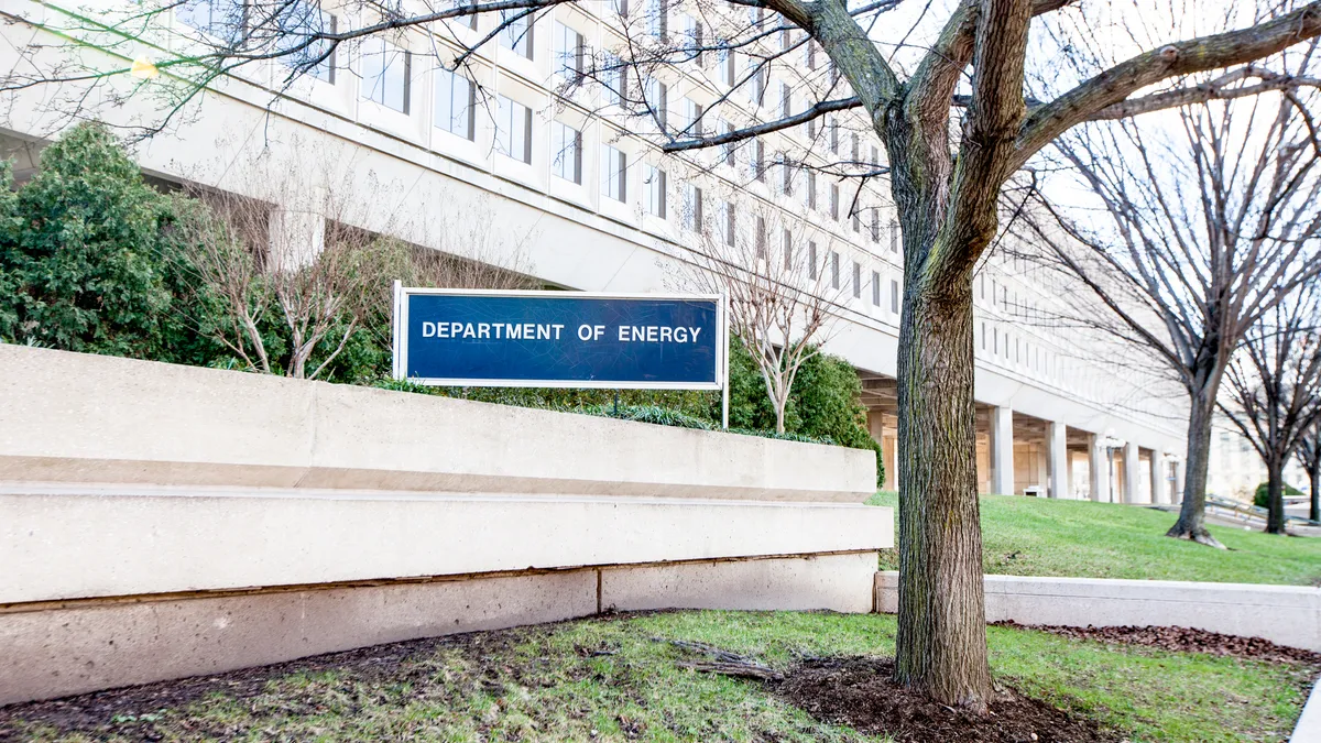 The exterior of Department of Energy (DOE) in Washington DC.