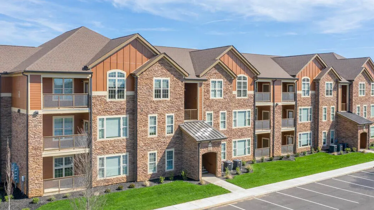 A garden-style apartment community.