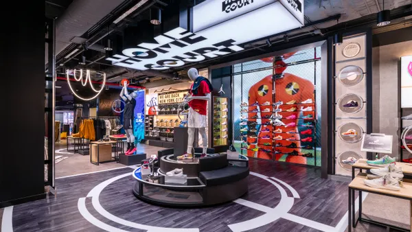 The interior of Foot Locker's NBA All Star activation