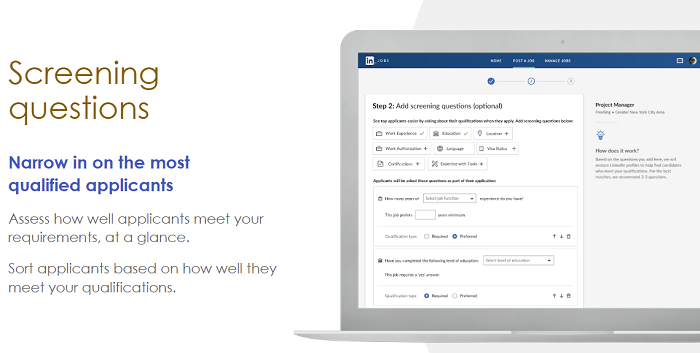 LinkedIn Screening Questions