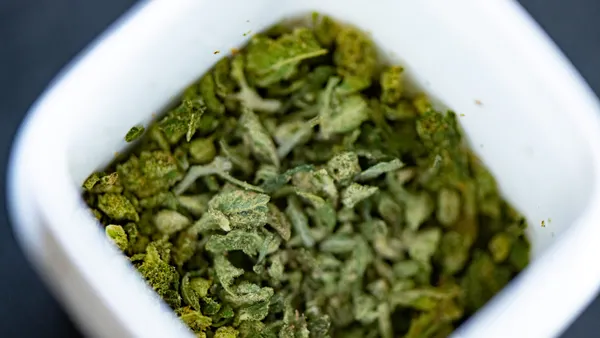 Medical marijuana flower in a prescribed container in Miami, Florida