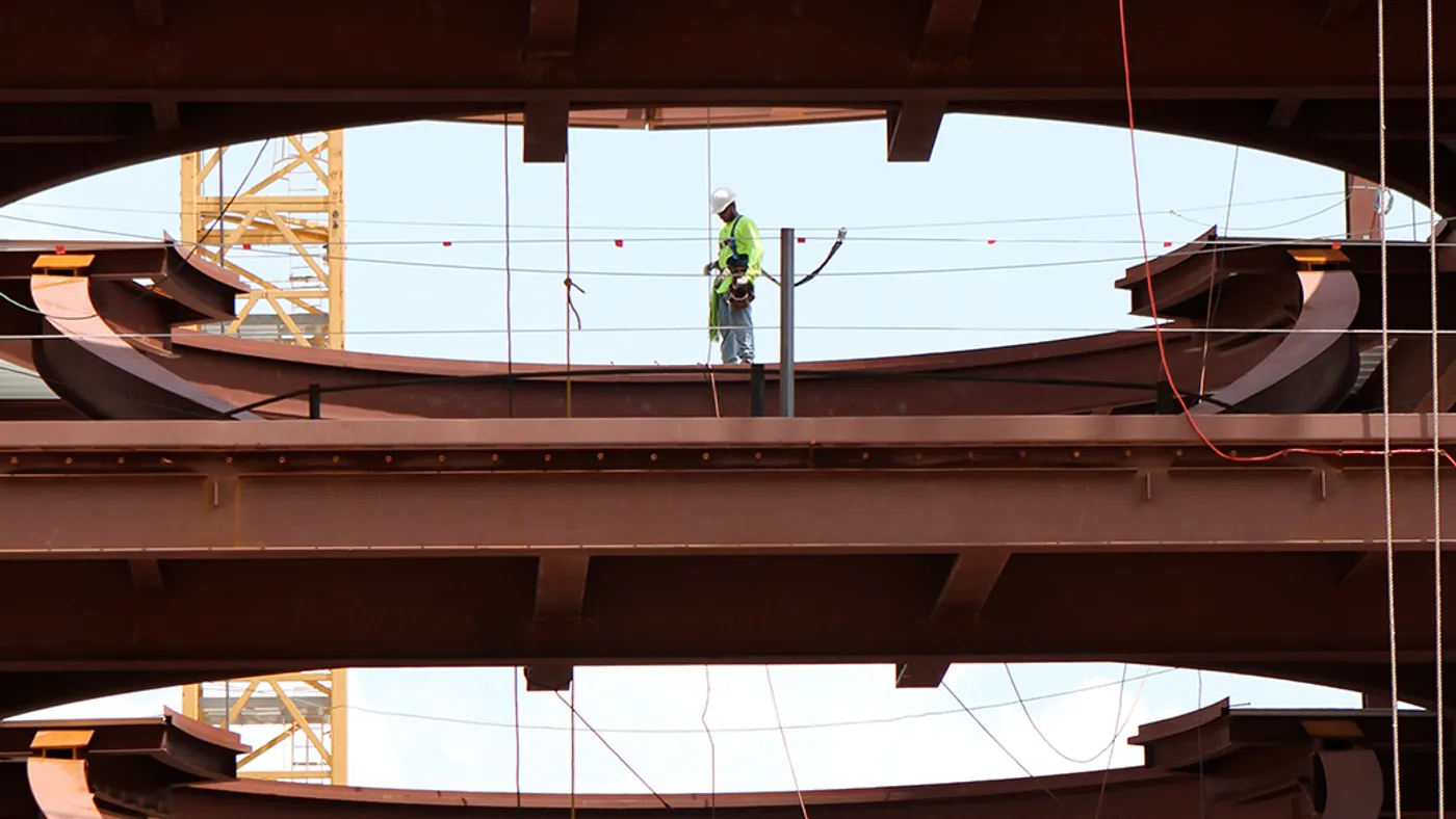 A man working on a construction site