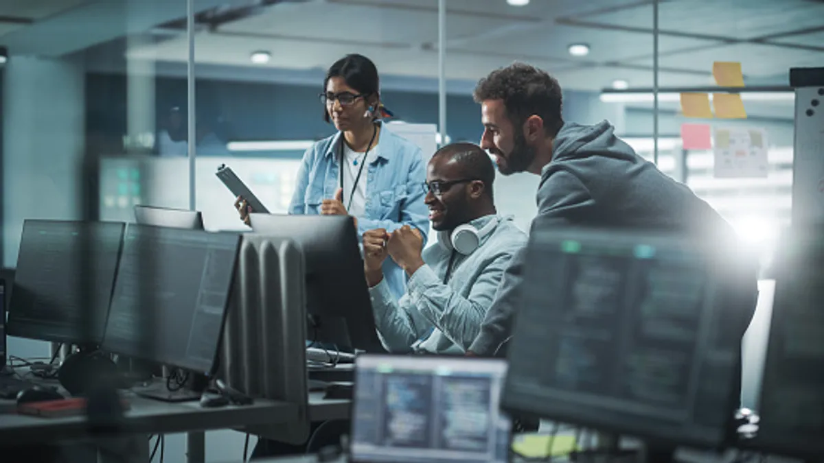 Group of Professionals Meeting in Modern Office