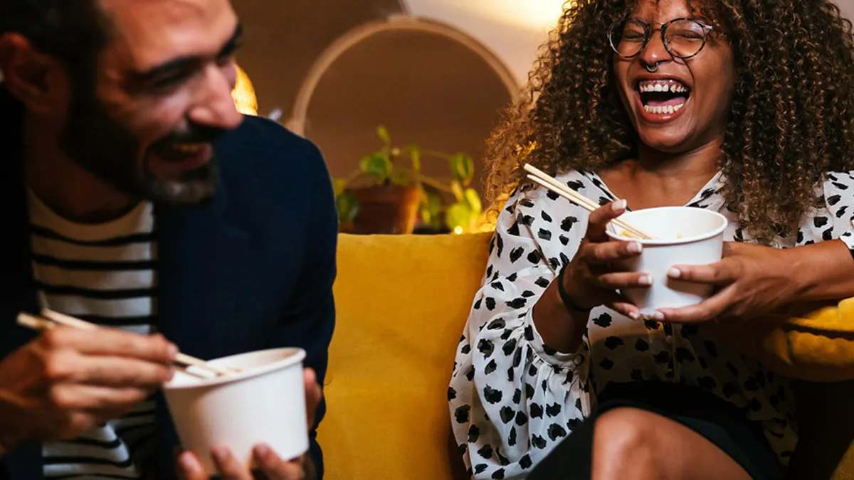 Group of friends enjoying party