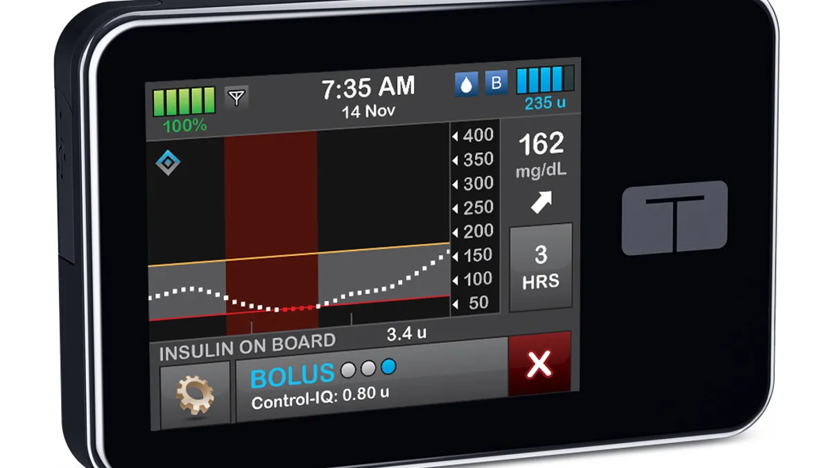 Control-IQ technology, Tandem insulin pump