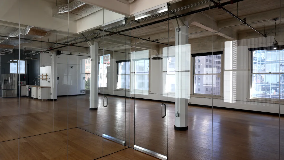 An empty office space in San Francisco.