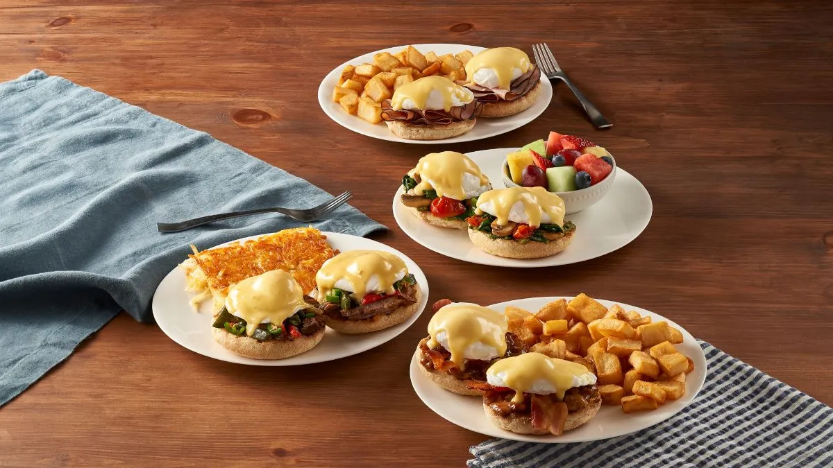 A photograph of IHOP's Eggs Benedicts