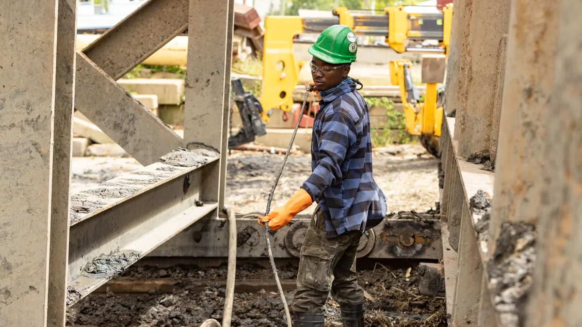 Dominic Commodore participates in Stevens Towing's welding apprenticeship in spring 2020 as a senior in the Charleston County School District in South Carolina.