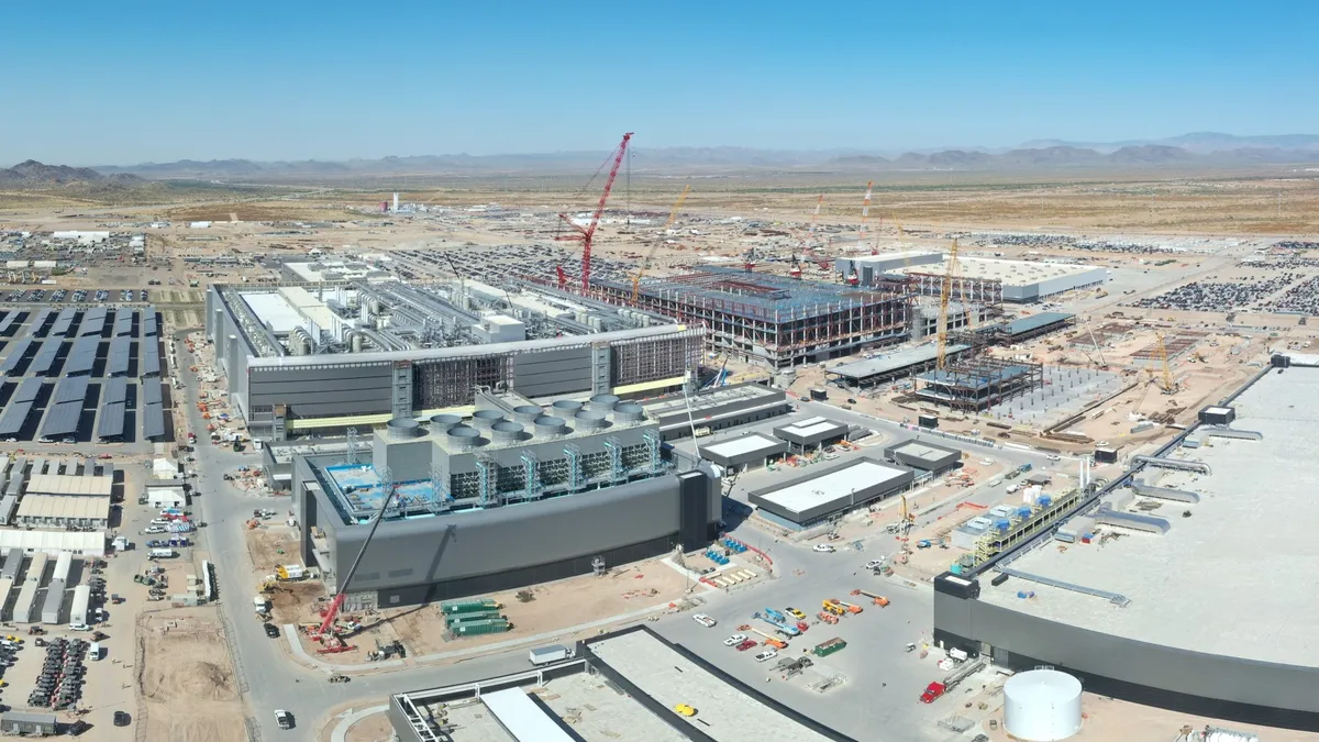 Aerial view of TSMC $40 billion chip factory plant