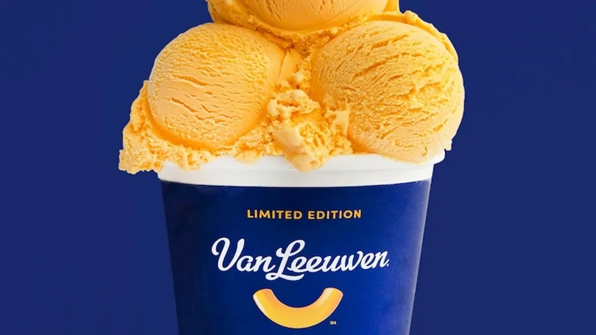 Van Leeuwen sold Kraft Macaroni & Cheese ice cream for National Ice Cream Day 2021.