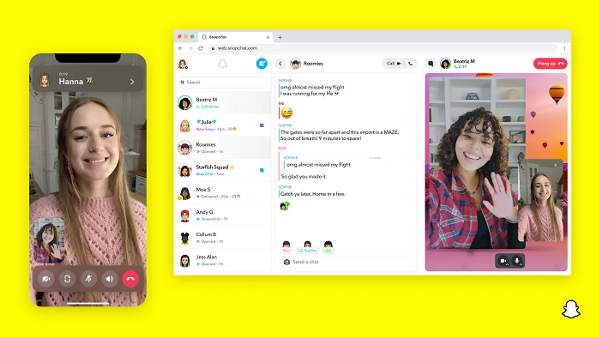 Snapchat on web