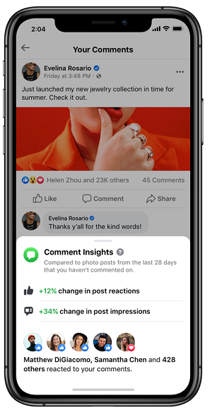 Facebook comment insights