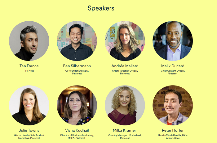 Pinterest Presents line-up