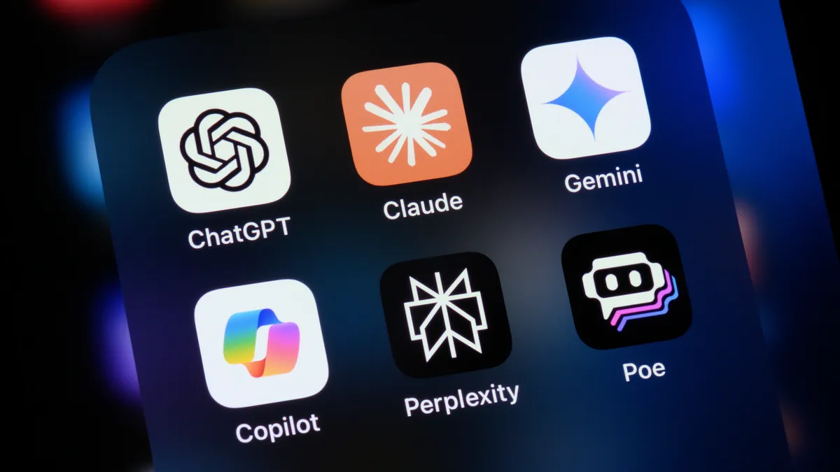 Apps for generative AI tools, including ChatGPT, Gemini and Copilot, are pictured on an Apple iPhone on Aug. 22, 2024 in Toronto, Canada.