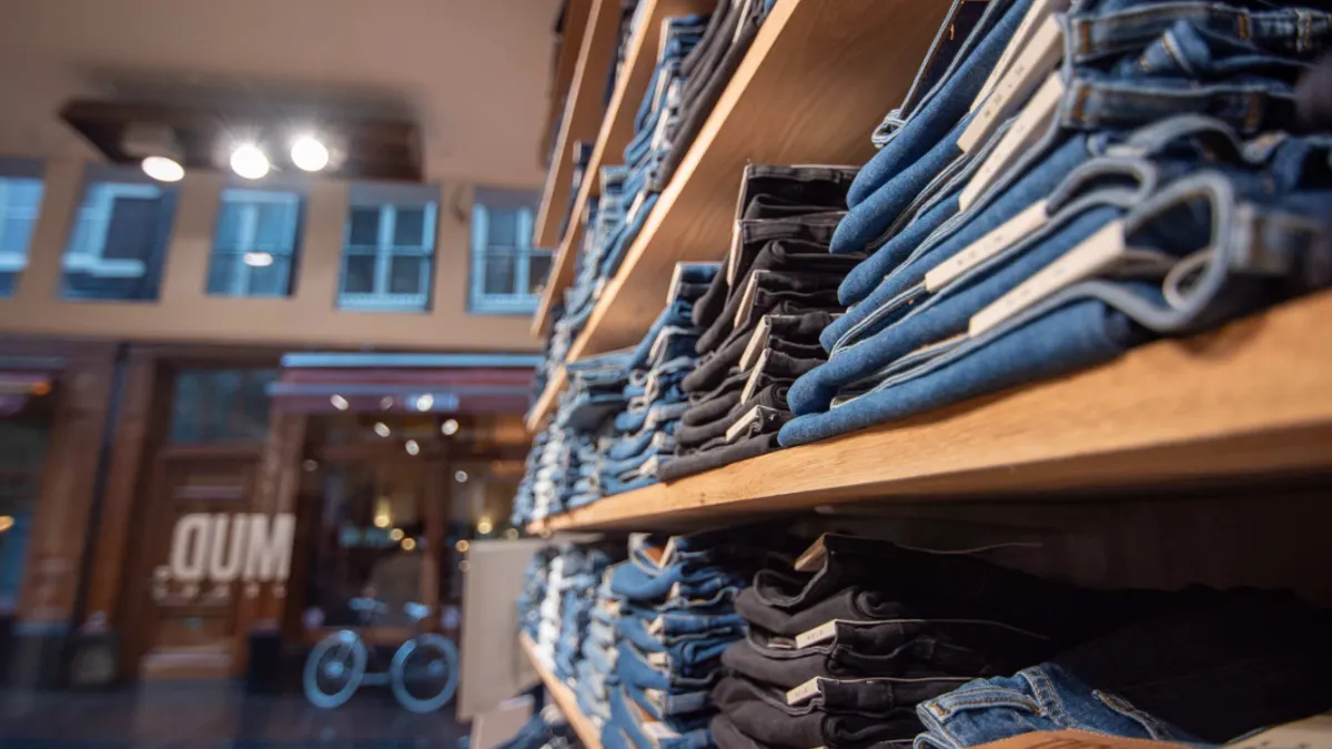 Inside a Mud Jeans store.
