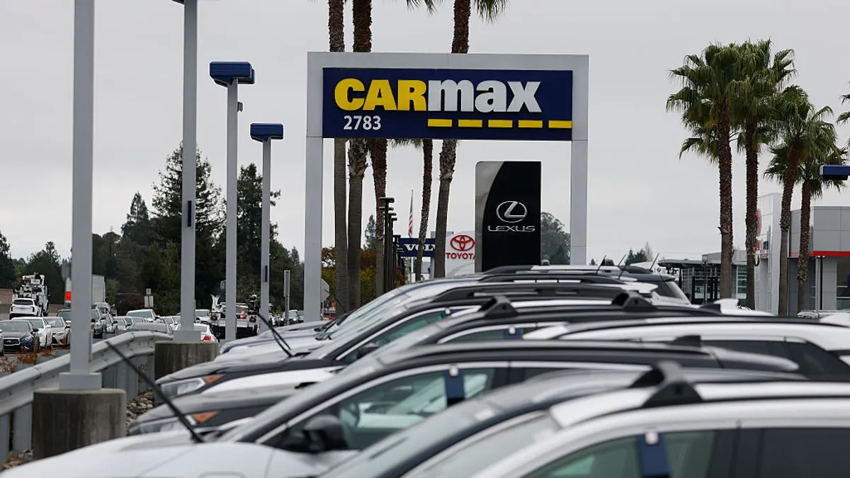 A CarMax dealership on April 10, 2025 in Santa Rosa, California.
