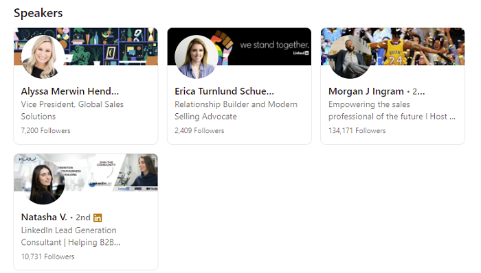 LinkedIn Spark speakers