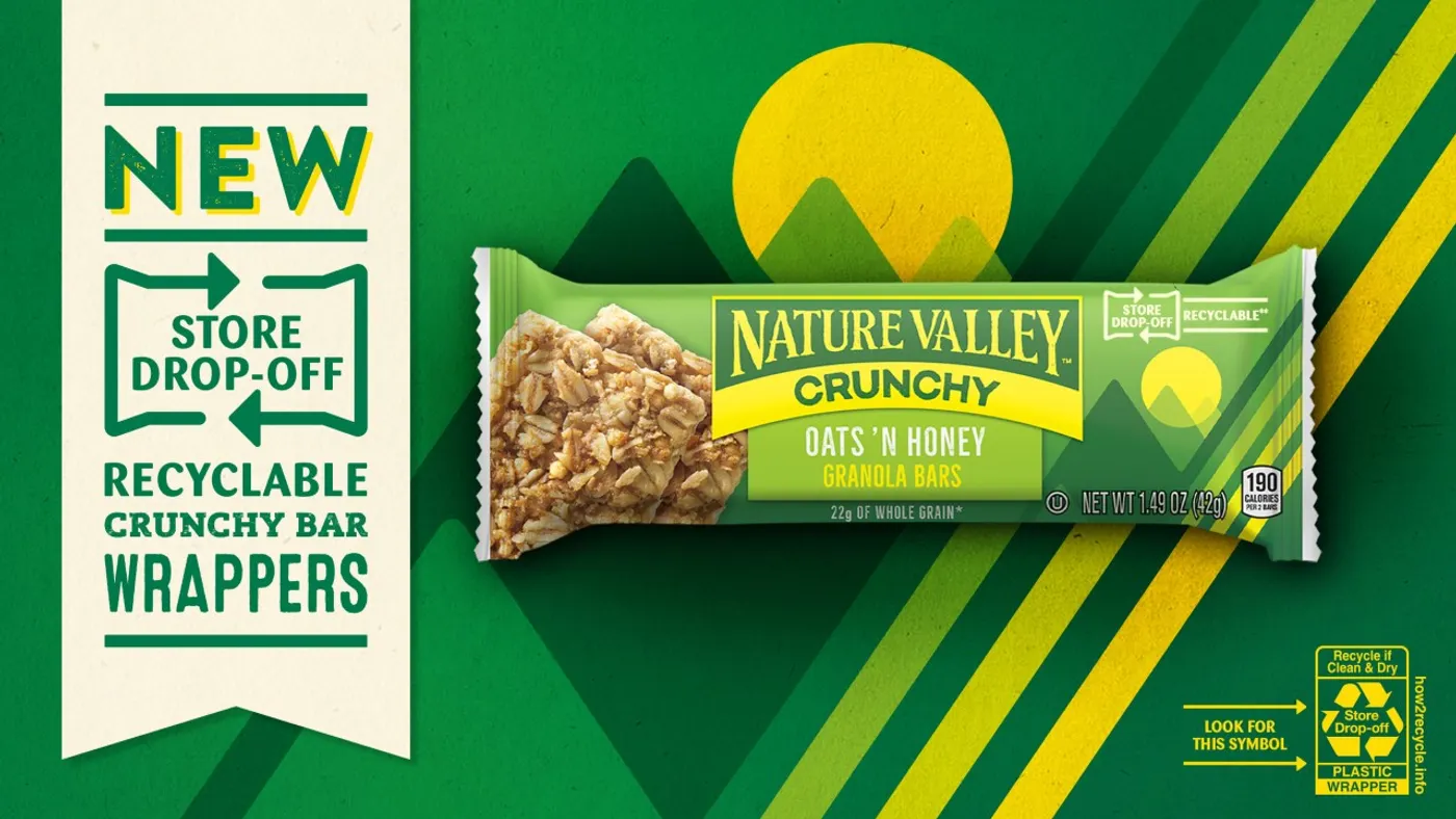 Nature Valley launched a granola bar with a recyclable wrapper in spring 2021.