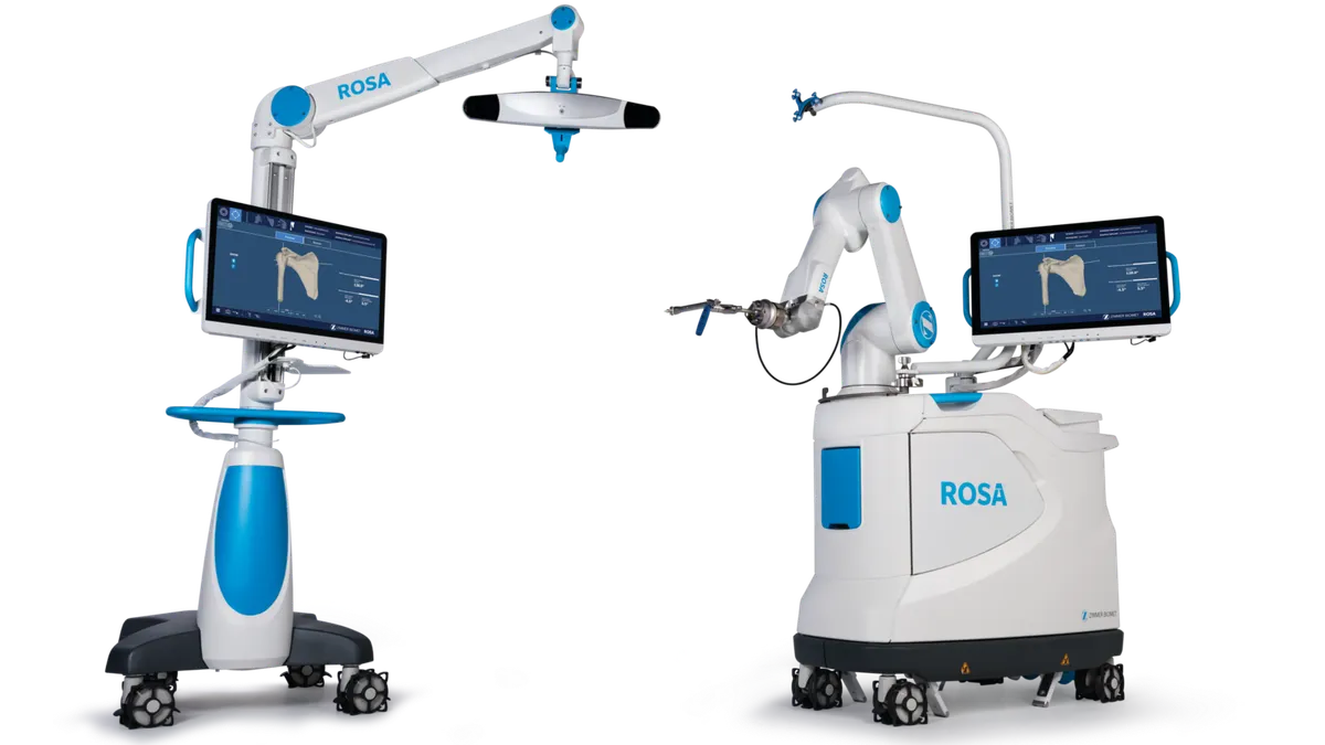 Zimmer Biomet's Rosa robotic surgery system.