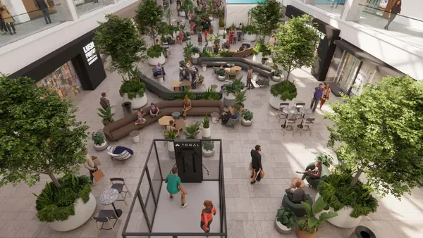 An illustration of Scottsdale Fashion Square's plans for its lounge.