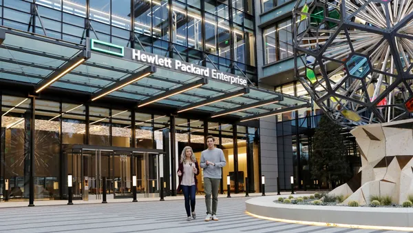 Front of Hewlett Packard Enterprise's campus in Houston.