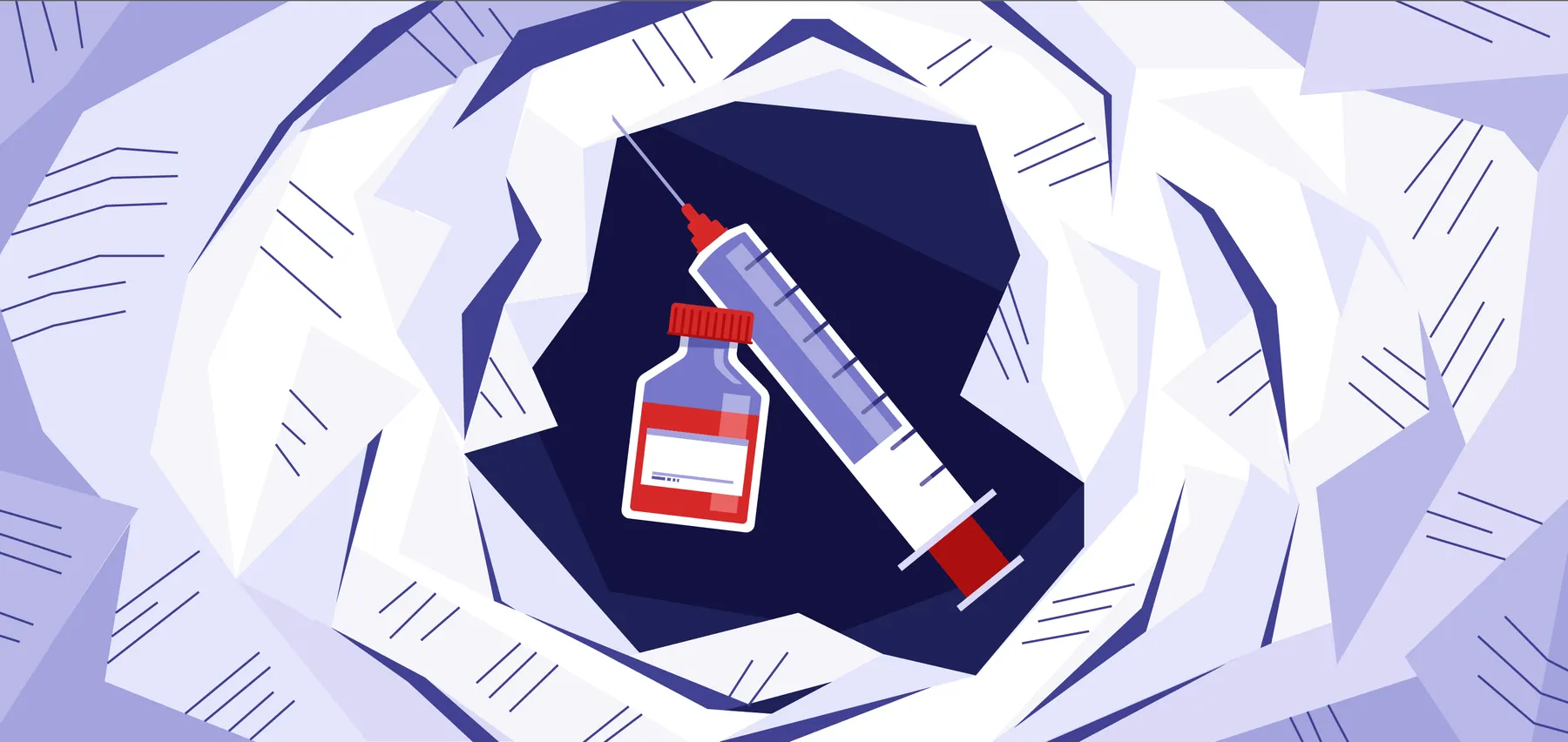 A stylized illustration of a "patent thicket" for Jonathan Gardner's Nov. 1 story on Amgen's Enbrel.