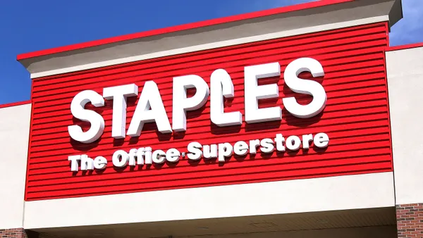 A Staples storefront