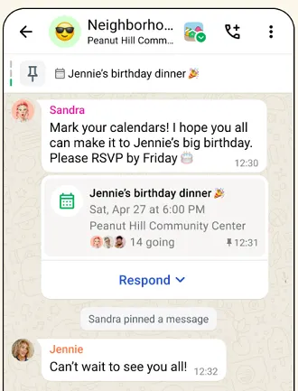 WhatsApp Community Events