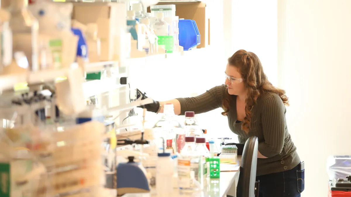 A scientist in a laboratory at Relay Therapeutics