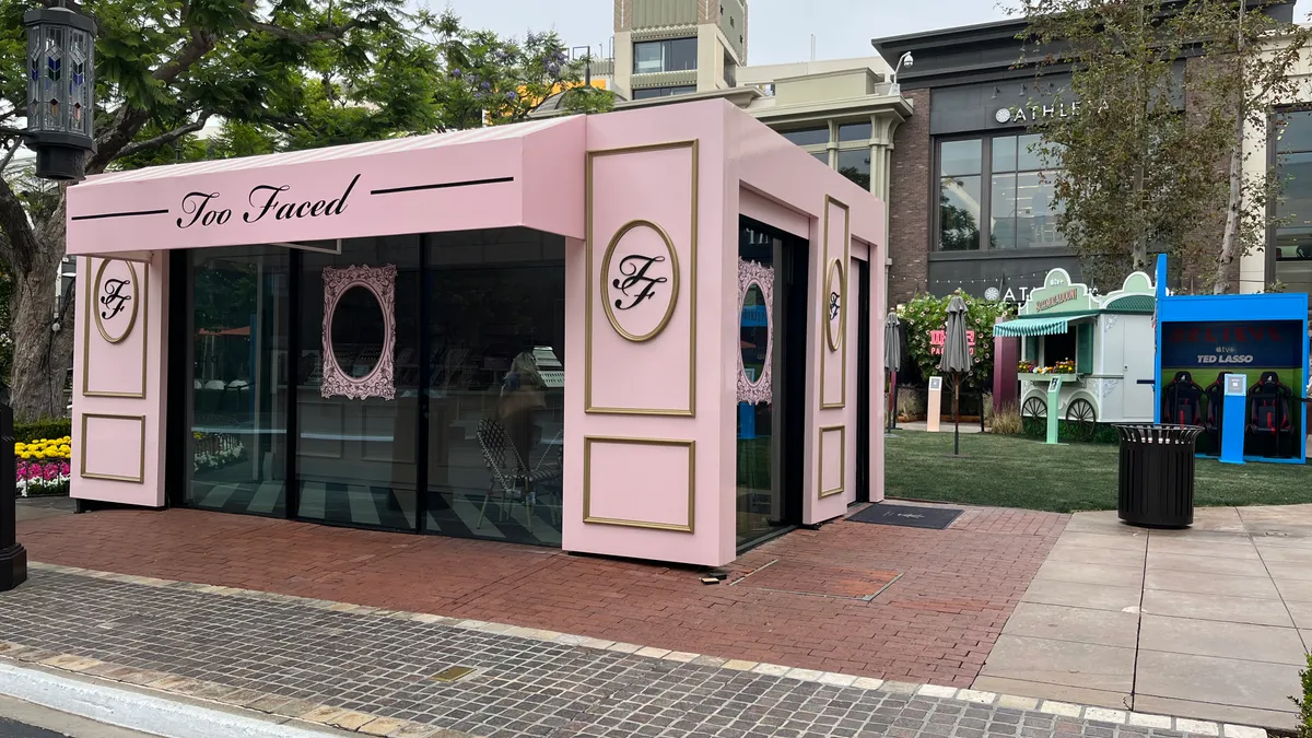 A Too Faced retail experience at The Grove shopping center in Los Angeles.