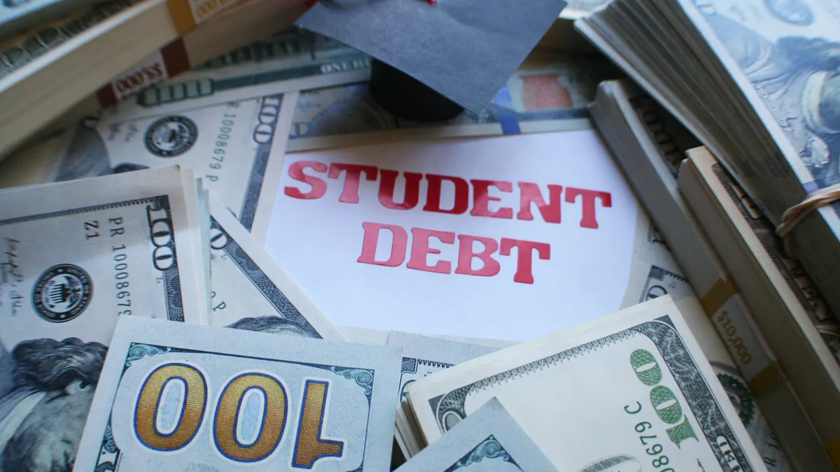 Piling student debt