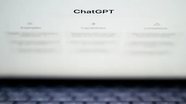 In this photo illustration, the home page for the OpenAI "ChatGPT" app is displayed on a laptop screen on February 03, 2023.