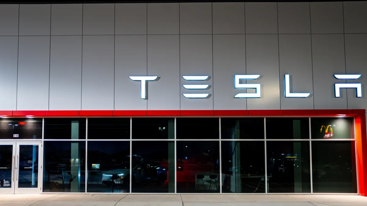 A Tesla dealership is seen on July 25, 2025 in Austin, Texas.