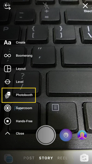 Instagram Stories Camera Mode