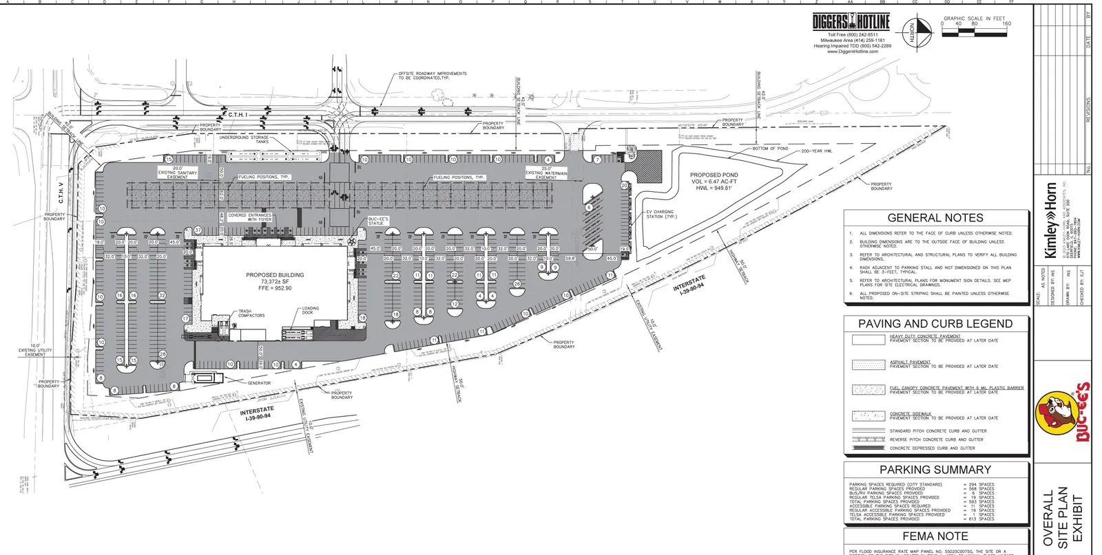 A diagram of the proposed DeForest, Wisconsin, site.