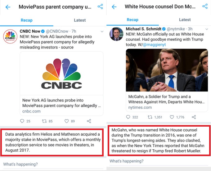Twitter Moment annotations