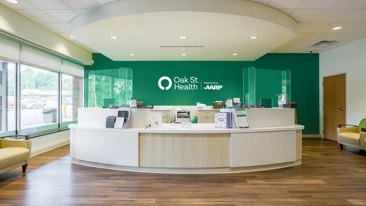Oak Street Health's reception area