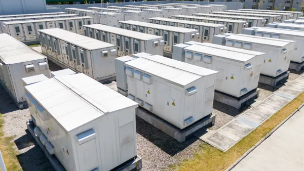 An aerial view of an energy storage project in China.