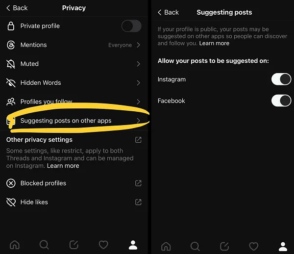 Threads Facebook opt out